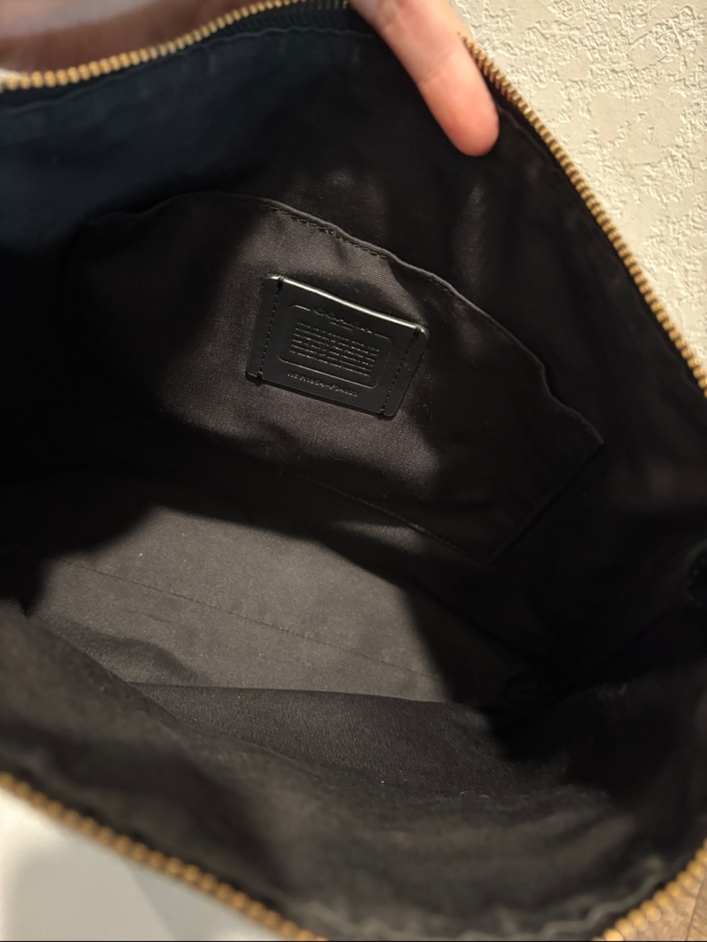 Coach Black Pebbled Leather Shoulder Crossbody - Picture 10 of 15